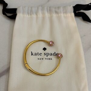 Kate Spade Gold Bracelet with Pink Gems